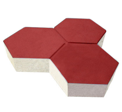 Gạch Block Lát Hè Tự Chèn - Gạch lục giác đỏ